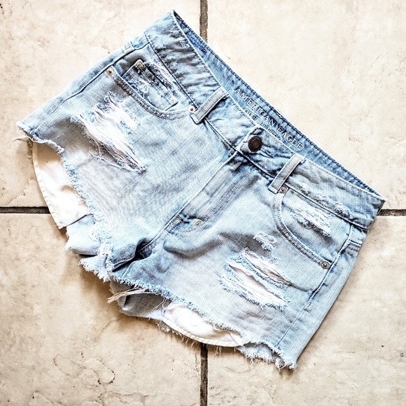 American Eagle Outfitters Pants - American Eagle Light Distressed Cutoff Jean Shorts